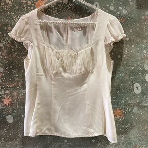 Nanette Lepore Silk Cap sleeve top